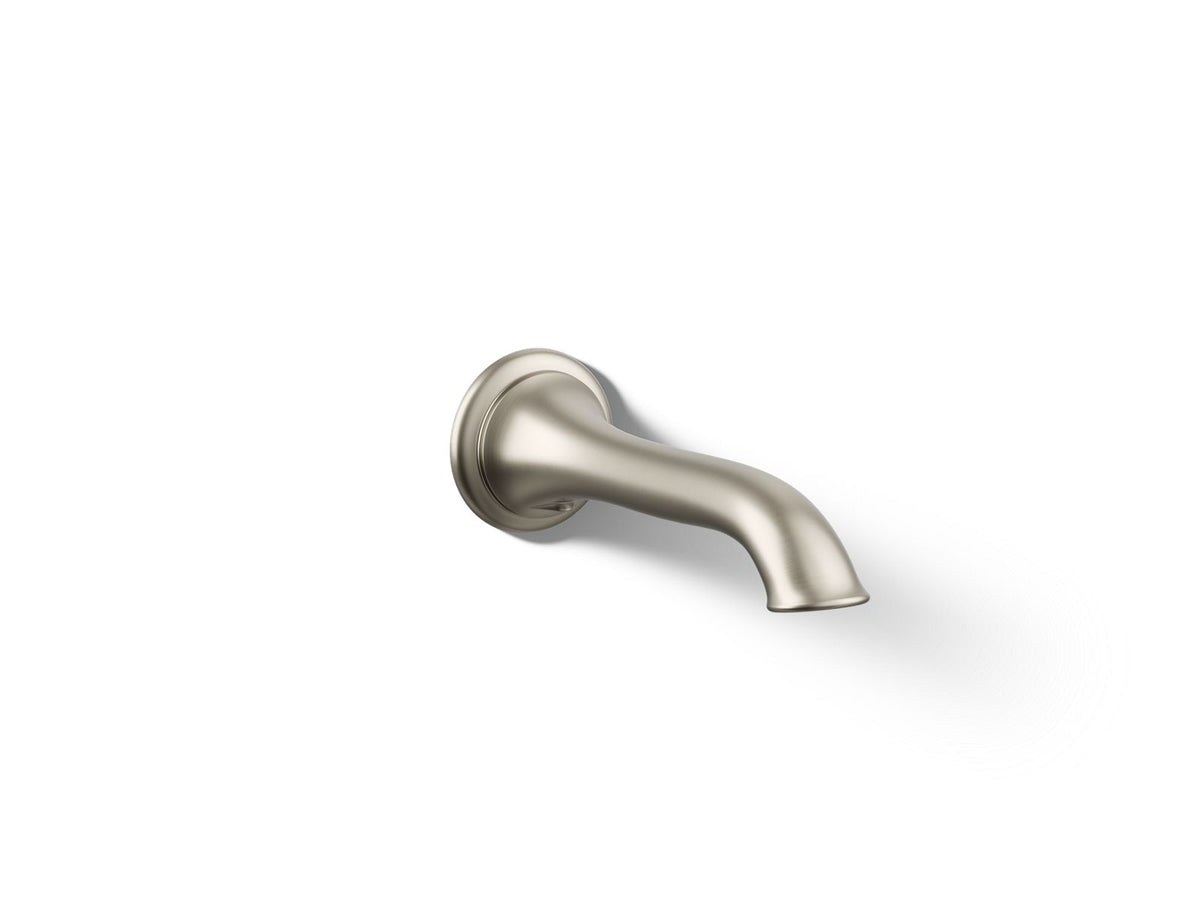 KOHLER K-72791-BN Artifacts Wall-Mount Bath Spout With Flare Design - Vibrant Brushed Nickel