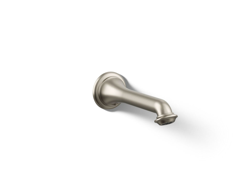 KOHLER K-72792-BN Artifacts Wall-Mount Bath Spout With Turned Design - Vibrant Brushed Nickel