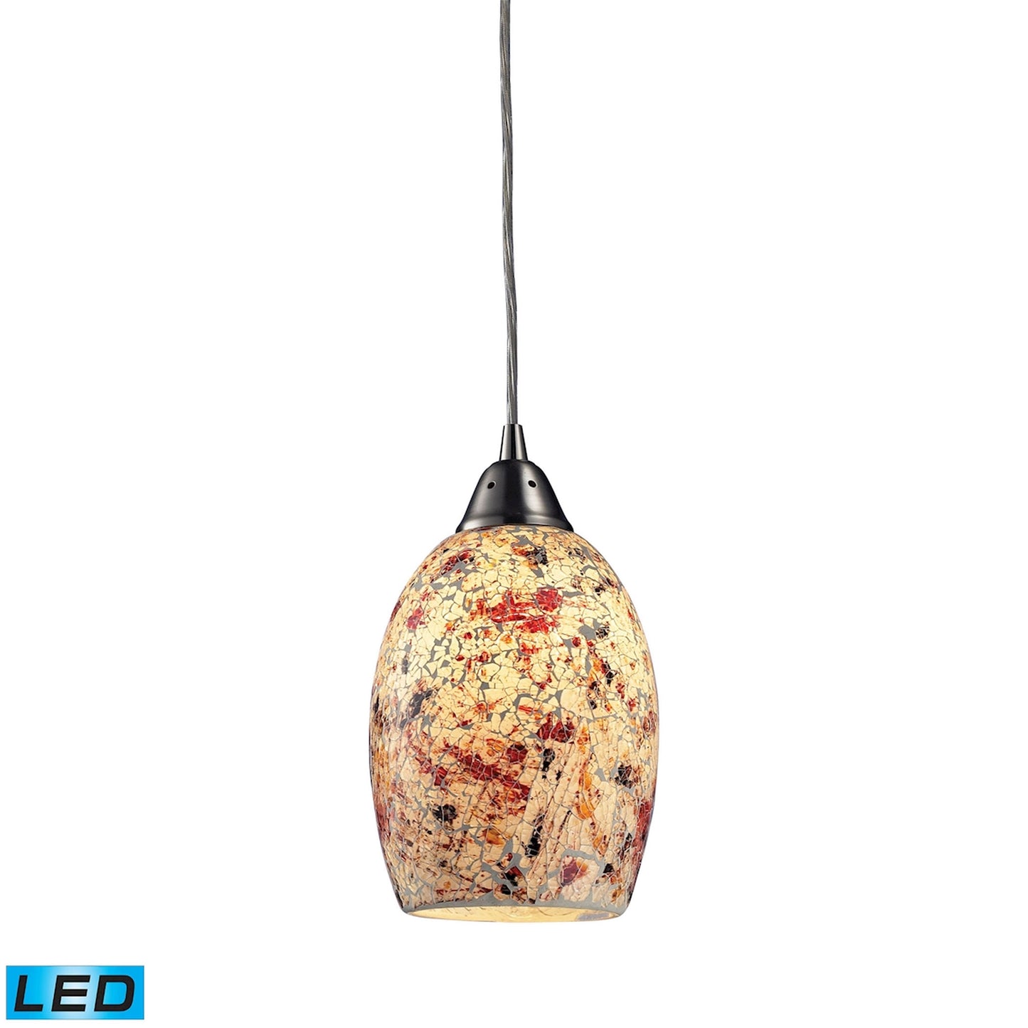 ELK SHOWROOM 73011-1-LED Avalon 5'' Wide 1-Light Pendant - Satin Nickel (LED)