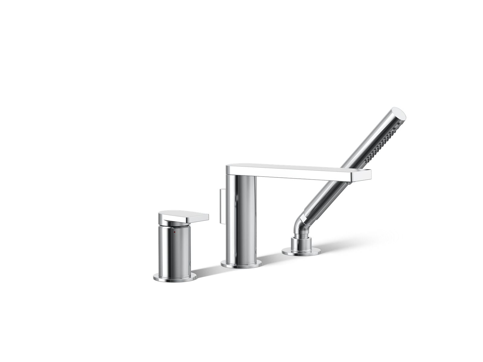 KOHLER K-73078-4-CP Composed Deck-Mount Bath Faucet With Handshower - Polished Chrome