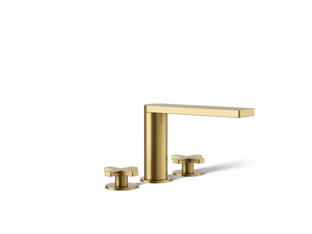 KOHLER K-73081-3-2MB Composed Deck-Mount Bath Faucet With Cross Handles - Vibrant Brushed Moderne Brass