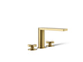 KOHLER K-73081-3-2MB Composed Deck-Mount Bath Faucet With Cross Handles - Vibrant Brushed Moderne Brass