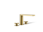 KOHLER K-73081-3-2MB Composed Deck-Mount Bath Faucet With Cross Handles - Vibrant Brushed Moderne Brass