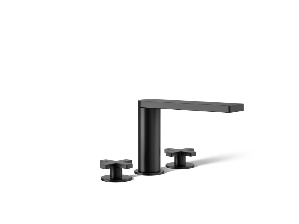 KOHLER K-73081-3-BL Composed Deck-Mount Bath Faucet With Cross Handles - Matte Black