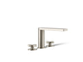 KOHLER K-73081-3-BN Composed Deck-Mount Bath Faucet With Cross Handles - Vibrant Brushed Nickel
