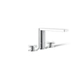 KOHLER K-73081-3-CP Composed Deck-Mount Bath Faucet With Cross Handles - Polished Chrome
