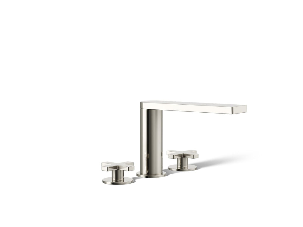 KOHLER K-73081-3-SN Composed Deck-Mount Bath Faucet With Cross Handles - Vibrant Polished Nickel