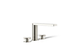 KOHLER K-73081-3-SN Composed Deck-Mount Bath Faucet With Cross Handles - Vibrant Polished Nickel