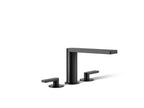 KOHLER K-73081-4-BL Composed Deck-Mount Bath Faucet With Lever Handles - Matte Black