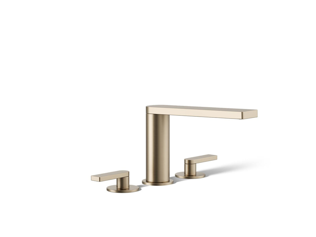 KOHLER K-73081-4-BV Composed Deck-Mount Bath Faucet With Lever Handles - Vibrant Brushed Bronze