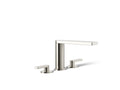 KOHLER K-73081-4-SN Composed Deck-Mount Bath Faucet With Lever Handles - Vibrant Polished Nickel