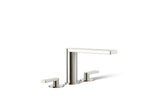 KOHLER K-73081-4-SN Composed Deck-Mount Bath Faucet With Lever Handles - Vibrant Polished Nickel