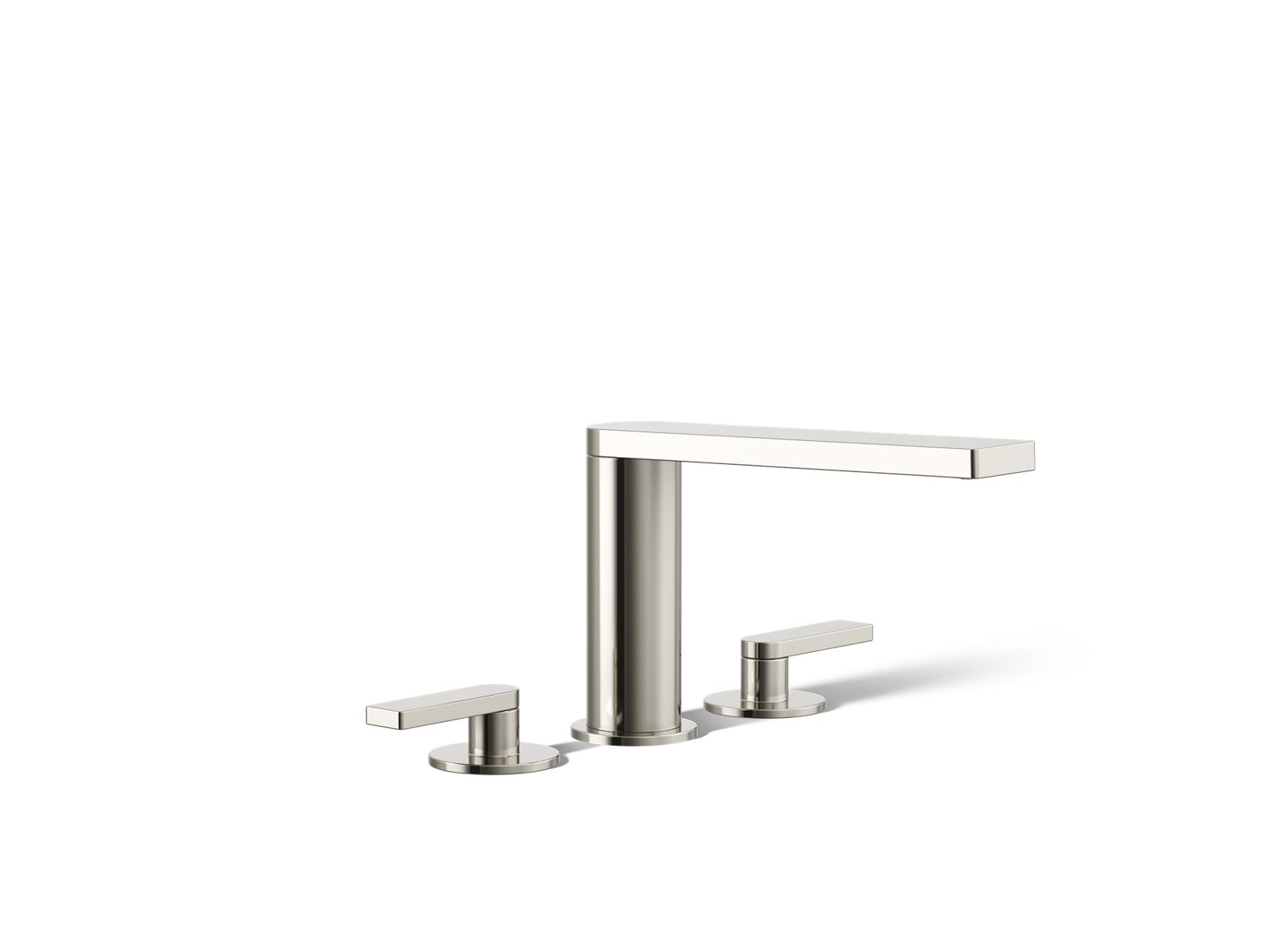 KOHLER K-73081-4-SN Composed Deck-Mount Bath Faucet With Lever Handles - Vibrant Polished Nickel