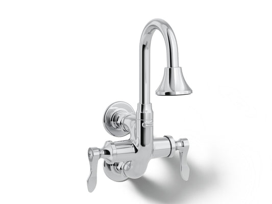 KOHLER K-730T70-4AJR-CP Triton Bowe Cannock Wall-mount lavatory faucet, 1.2 gpm - Polished Chrome