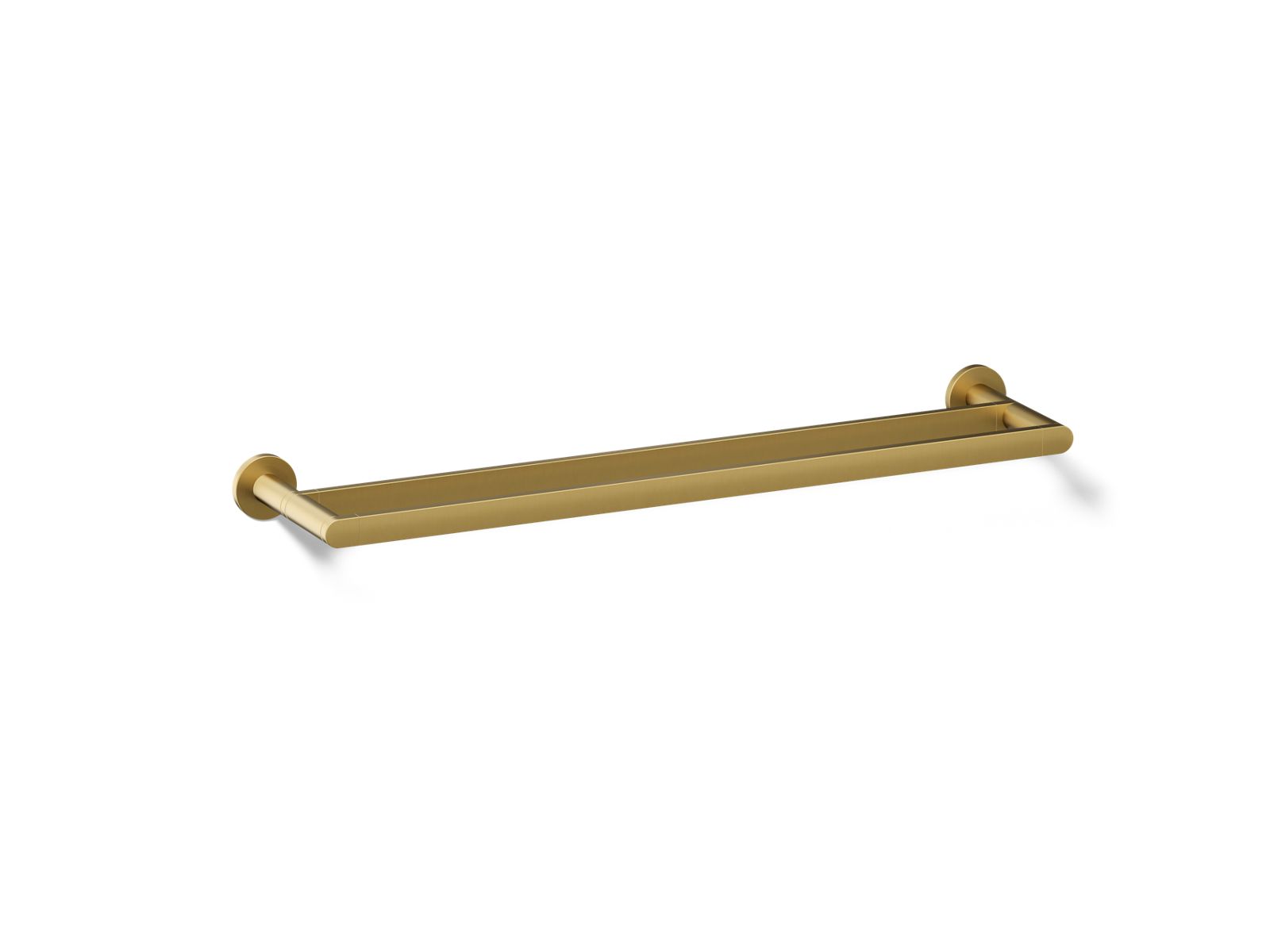 KOHLER K-73144-2MB Composed 24" Double Towel Bar - Vibrant Brushed Moderne Brass