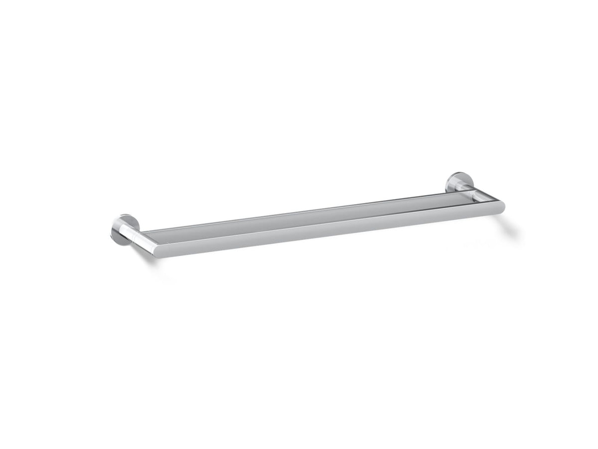 KOHLER K-73144-CP Composed 24" Double Towel Bar - Polished Chrome