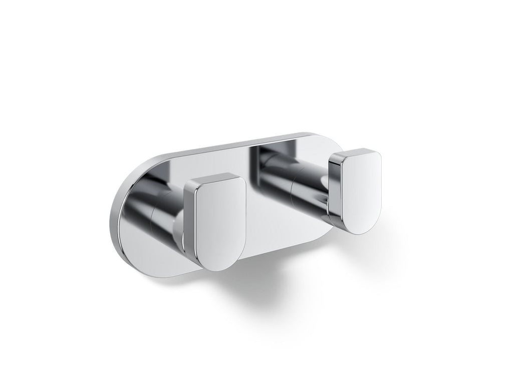 KOHLER K-73146-CP Composed Double Robe Hook - Polished Chrome
