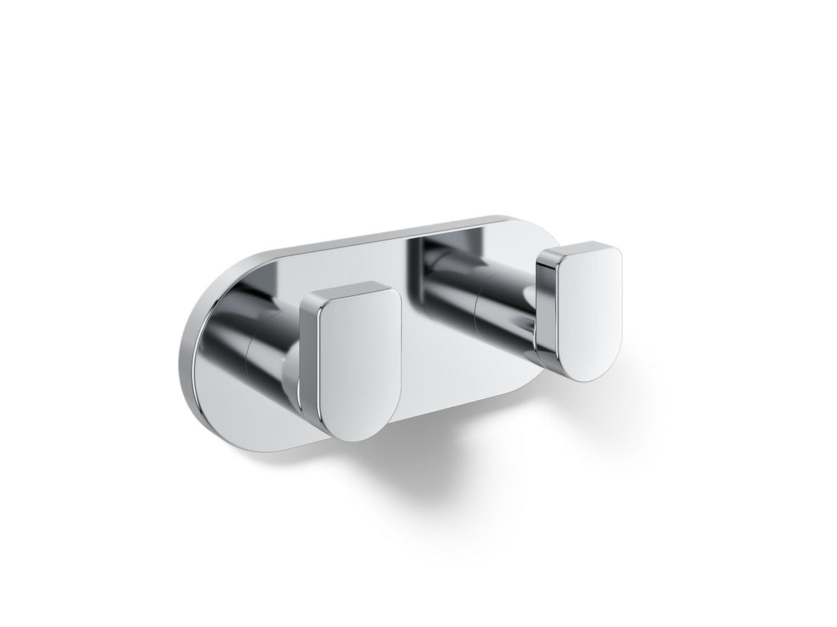 KOHLER K-73146-CP Composed Double Robe Hook - Polished Chrome