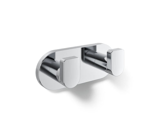 KOHLER K-73146-CP Composed Double robe hook - Polished Chrome