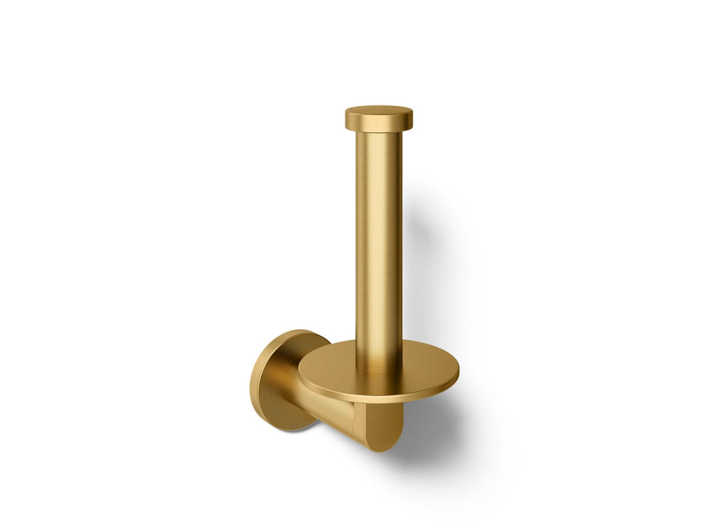 KOHLER K-73148-2MB Composed Vertical Toilet Paper Holder - Vibrant Brushed Moderne Brass