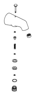 KOHLER Spout Kit, Div - Vibrant Polished Nickel, K-73744-SN