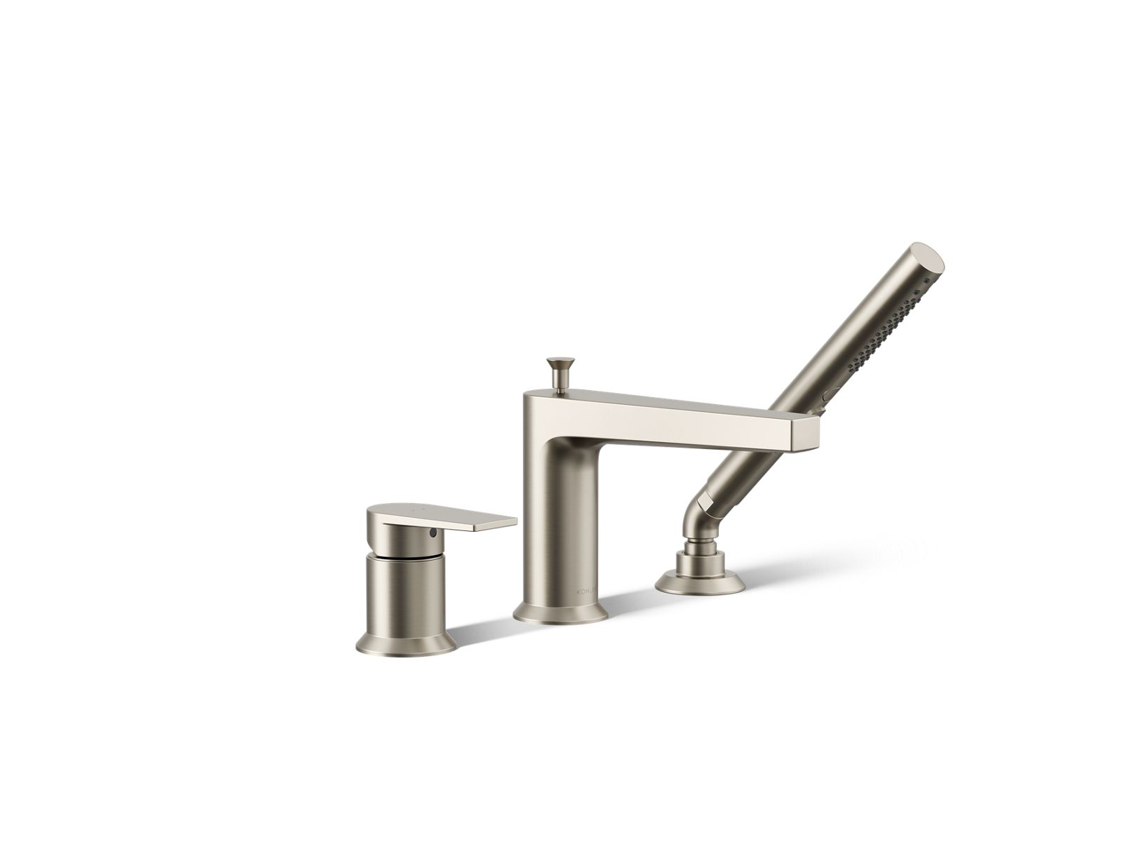 KOHLER K-74032-4-BN Taut Deck-Mount Bath Faucet With Handshower - Vibrant Brushed Nickel