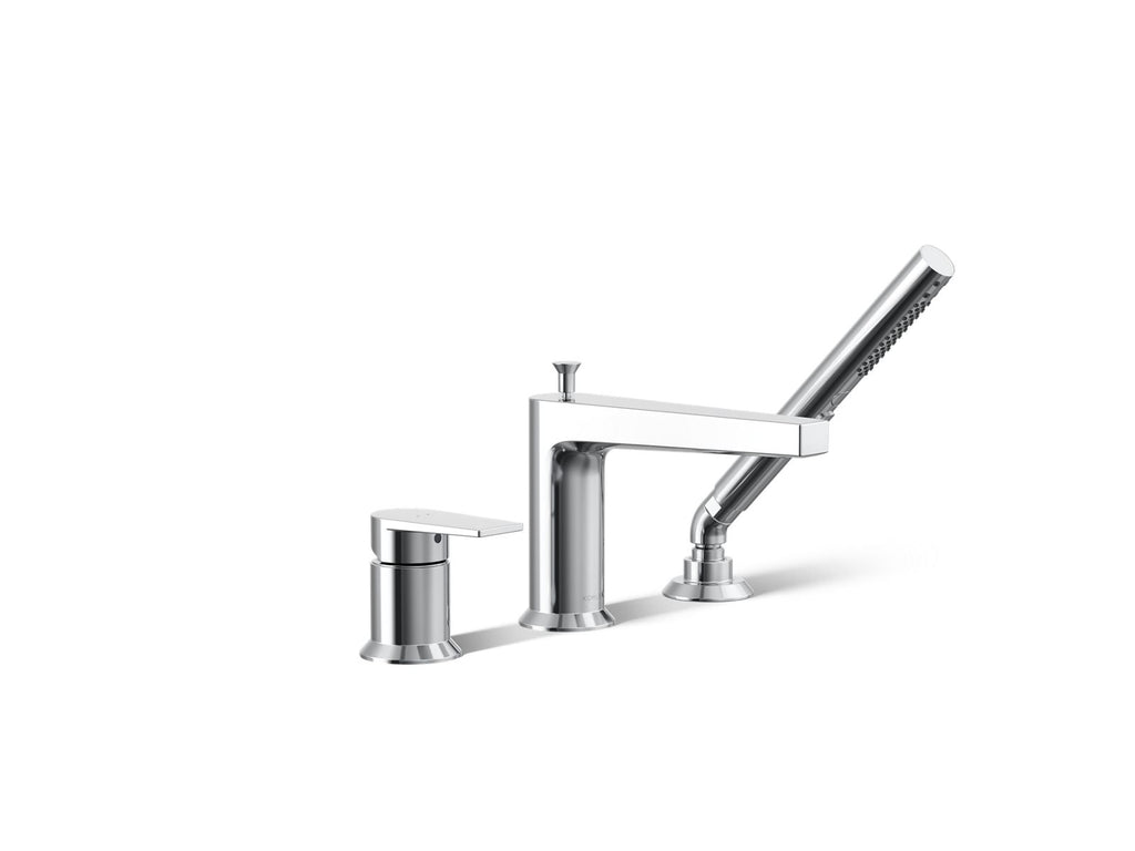 KOHLER K-74032-4-CP Taut Deck-Mount Bath Faucet With Handshower - Polished Chrome