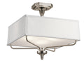 KICHLER 43309CLP Arlo 3 Light Semi Flush Classic Pewter