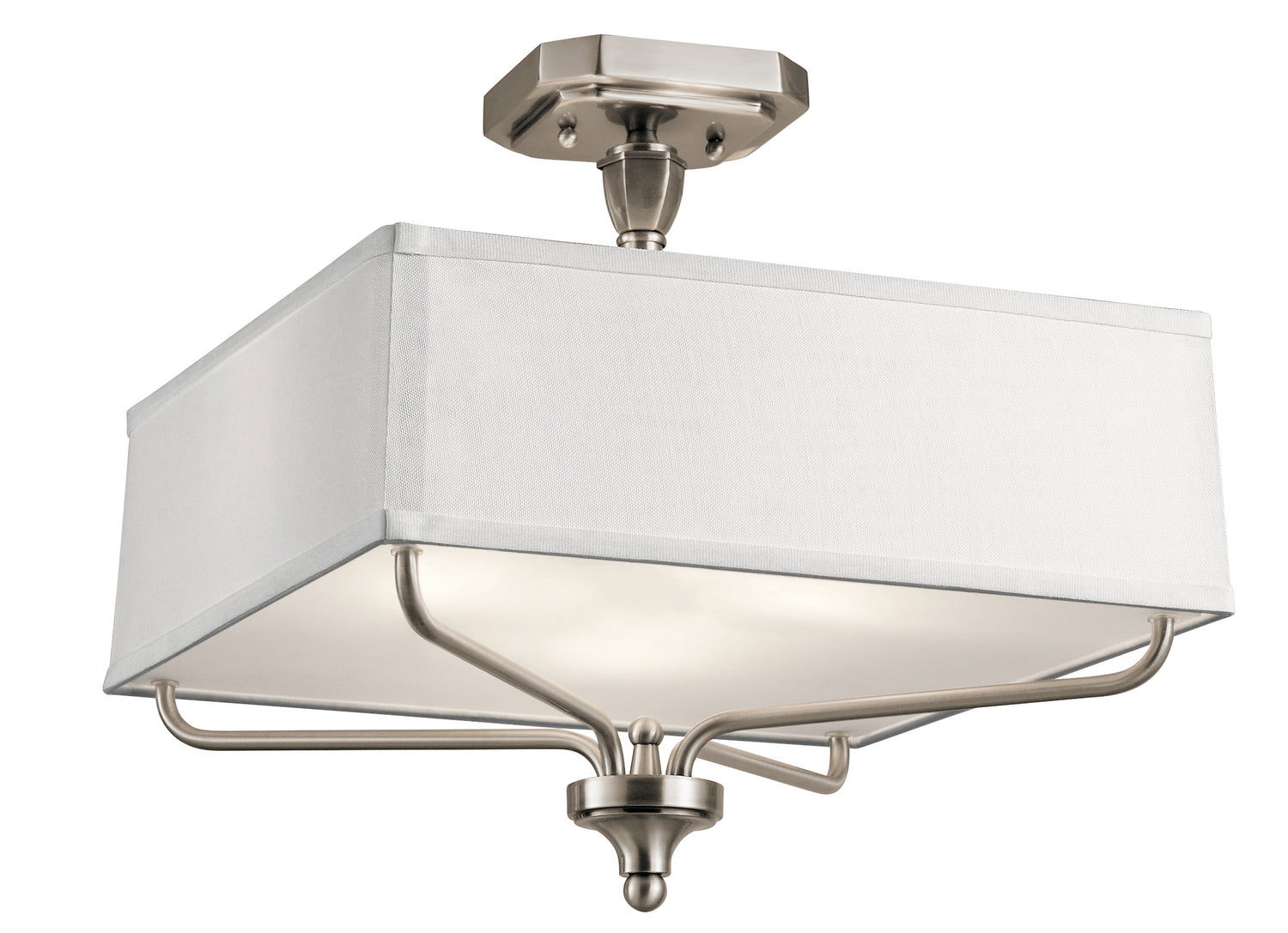 KICHLER 43309CLP Arlo 3 Light Semi Flush Classic Pewter