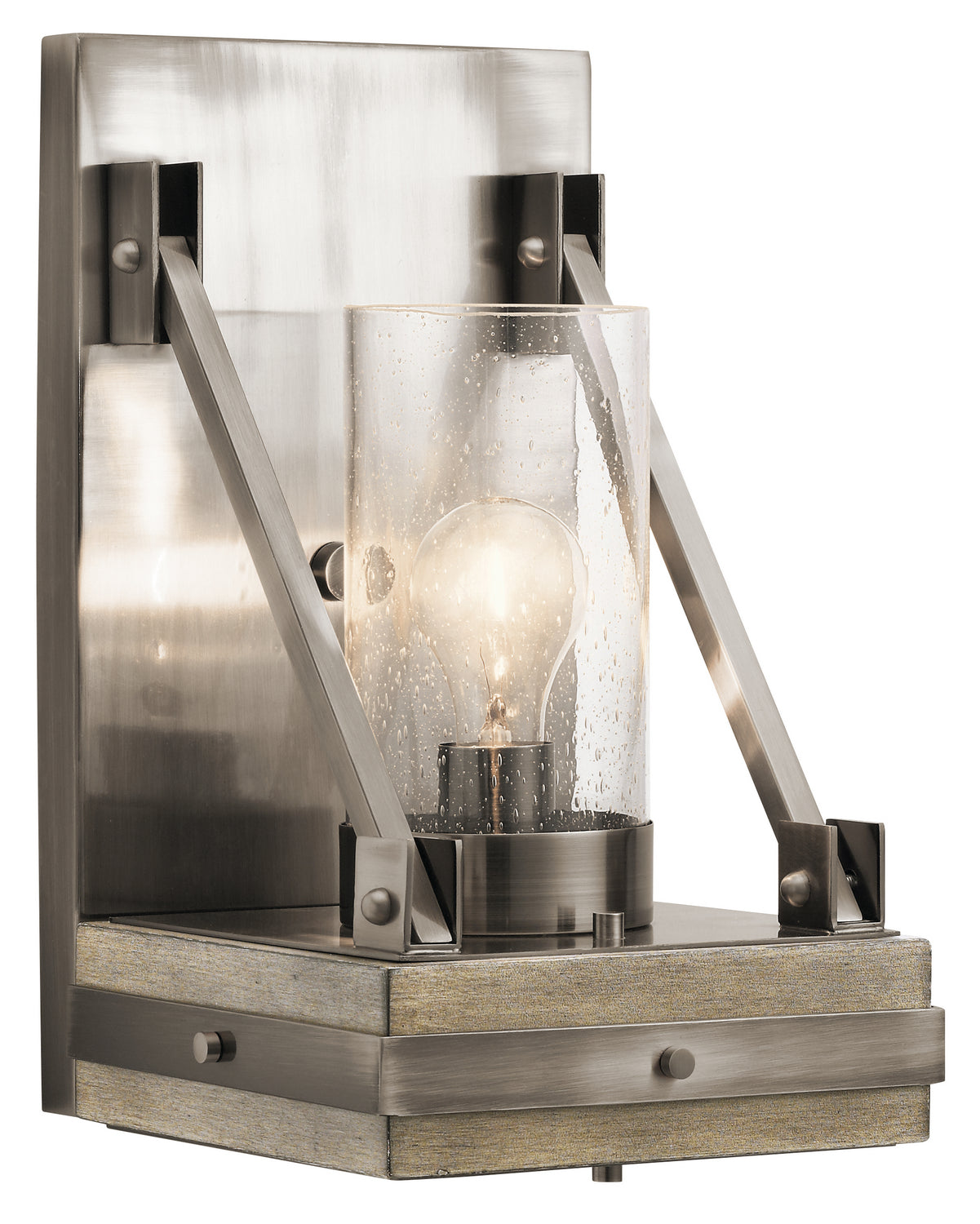 KICHLER 43436Clp Colerne One Light Wall Sconce Classic Pewter