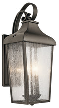 KICHLER 49736OZ Forestdale 18.5" 2 Light Outdoor Wall Light With Clear Seeded Glass In Olde Bronze
