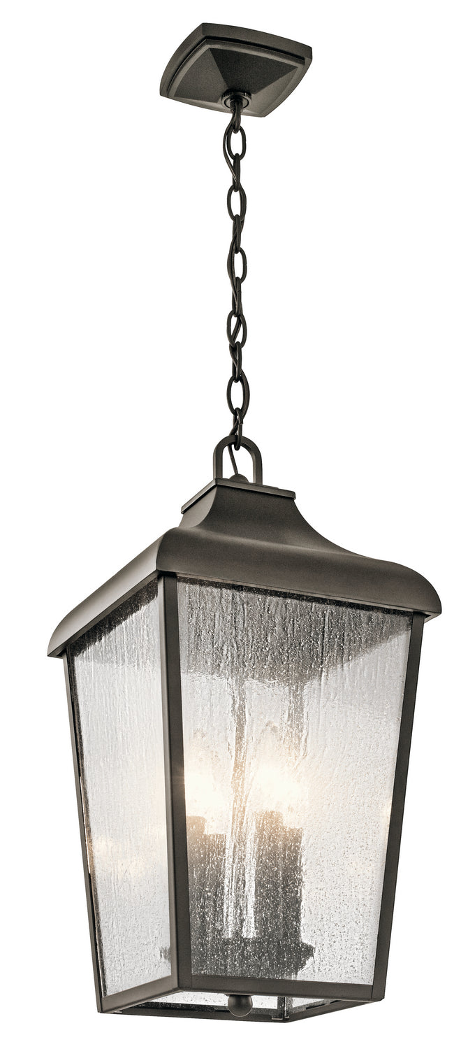KICHLER 49740OZ Forestdale 4 Light Pendant Olde Bronze
