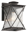 KICHLER 49743WZC Argyle 10.25" 1 Light Outdoor Wall Light With Clear Seeded Glass In Weathered Zinc