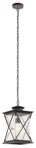 KICHLER 49747WZC Argyle 1 Light Pendant Weathered Zinc