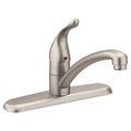 MOEN 7425SRS Chateau Chrome One-Handle Low Arc Kitchen Faucet - Spot Resist Stainless
