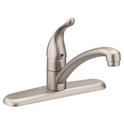 MOEN 7425SRS Chateau Chrome One-Handle Low Arc Kitchen Faucet - Spot Resist Stainless