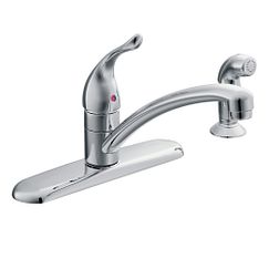 MOEN 7430 Chateau One-Handle Low Arc Kitchen Faucet - Chrome