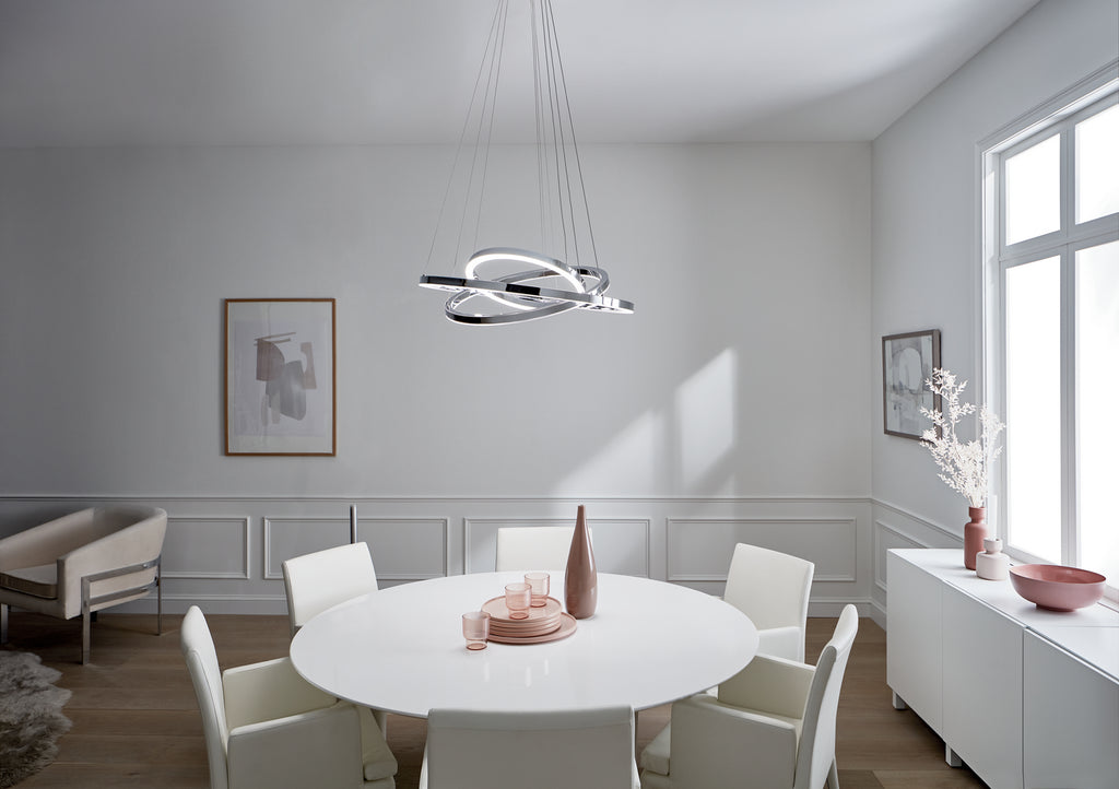 ELAN 83863 Opus 3-Ring LED Pendant Chrome
