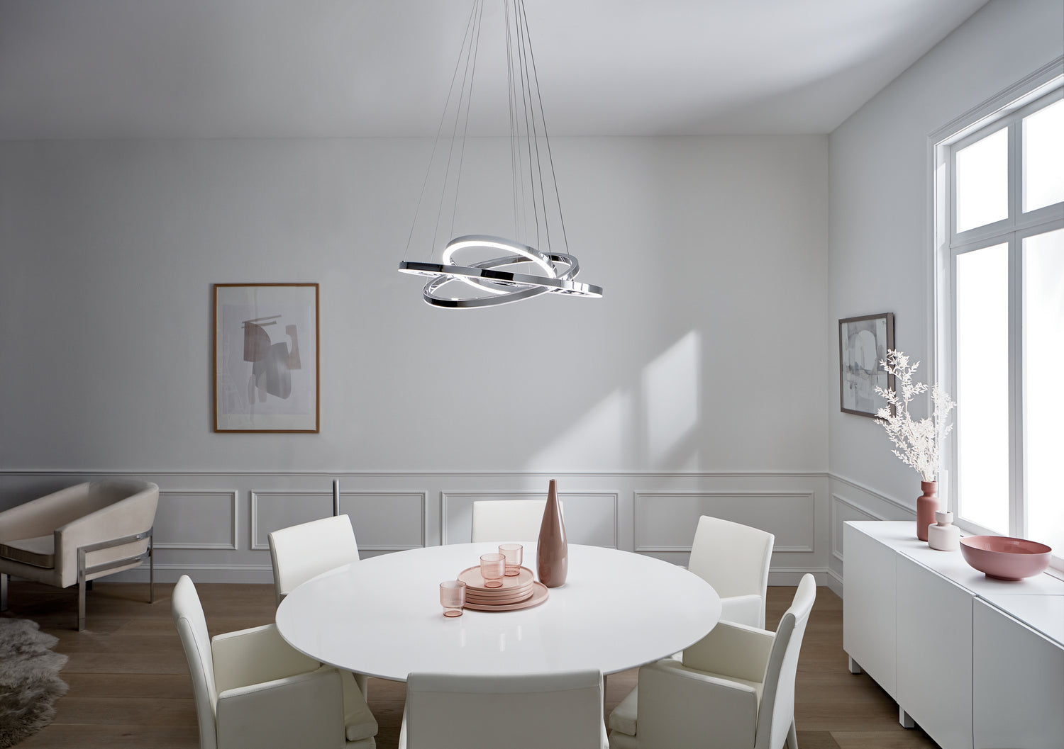 ELAN 83863 Opus 3-Ring LED Pendant Chrome