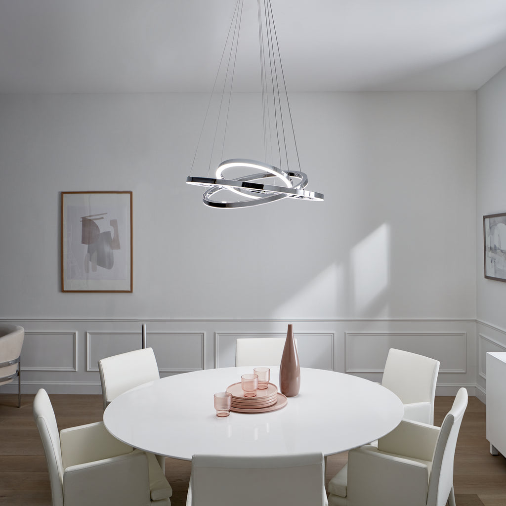 ELAN 83863 Opus 3-Ring LED Pendant Chrome