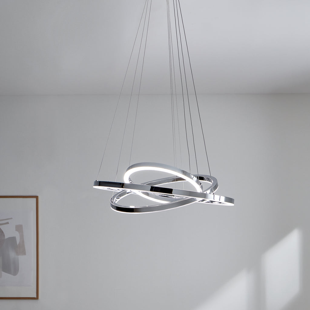 ELAN 83863 Opus 3-Ring LED Pendant Chrome
