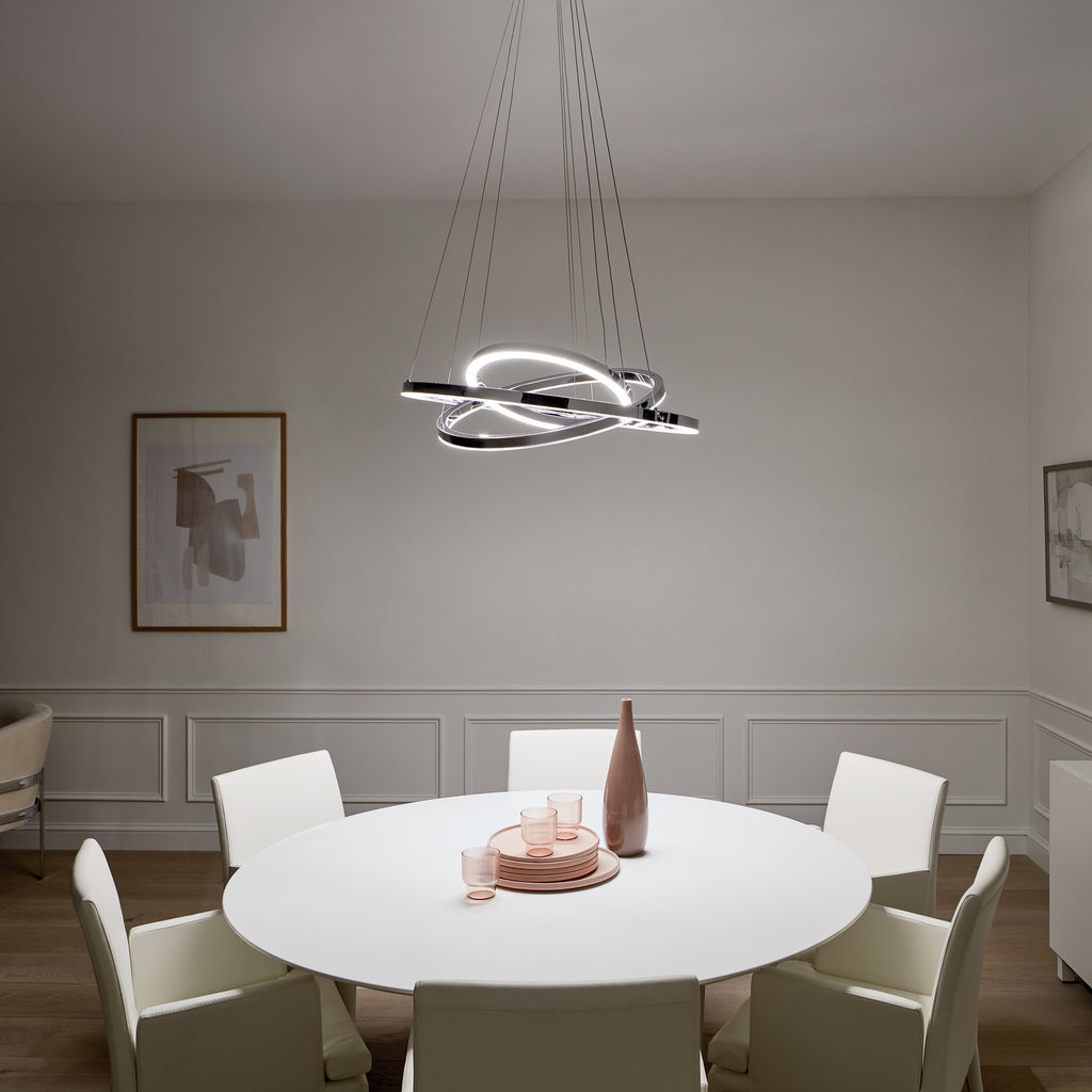 ELAN 83863 Opus 3-Ring LED Pendant Chrome