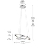 ELAN 83864 Opus 2 Ring Led Pendant Chrome
