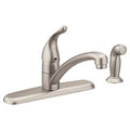MOEN 7430SRS Chateau Chrome One-Handle Low Arc Kitchen Faucet - Spot Resist Stainless