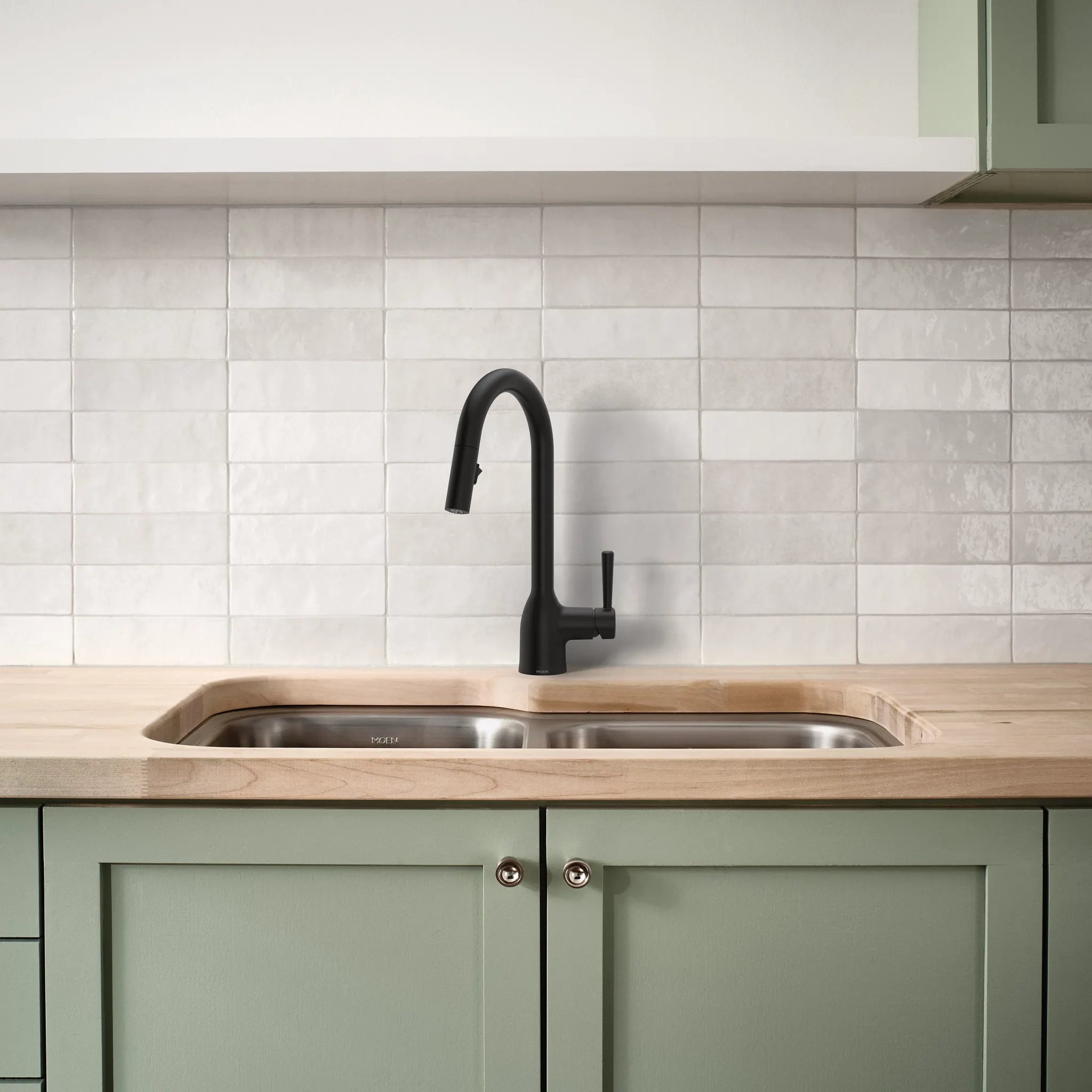 MOEN 7475BL Chateau One-Handle Kitchen Faucet - Matte Black