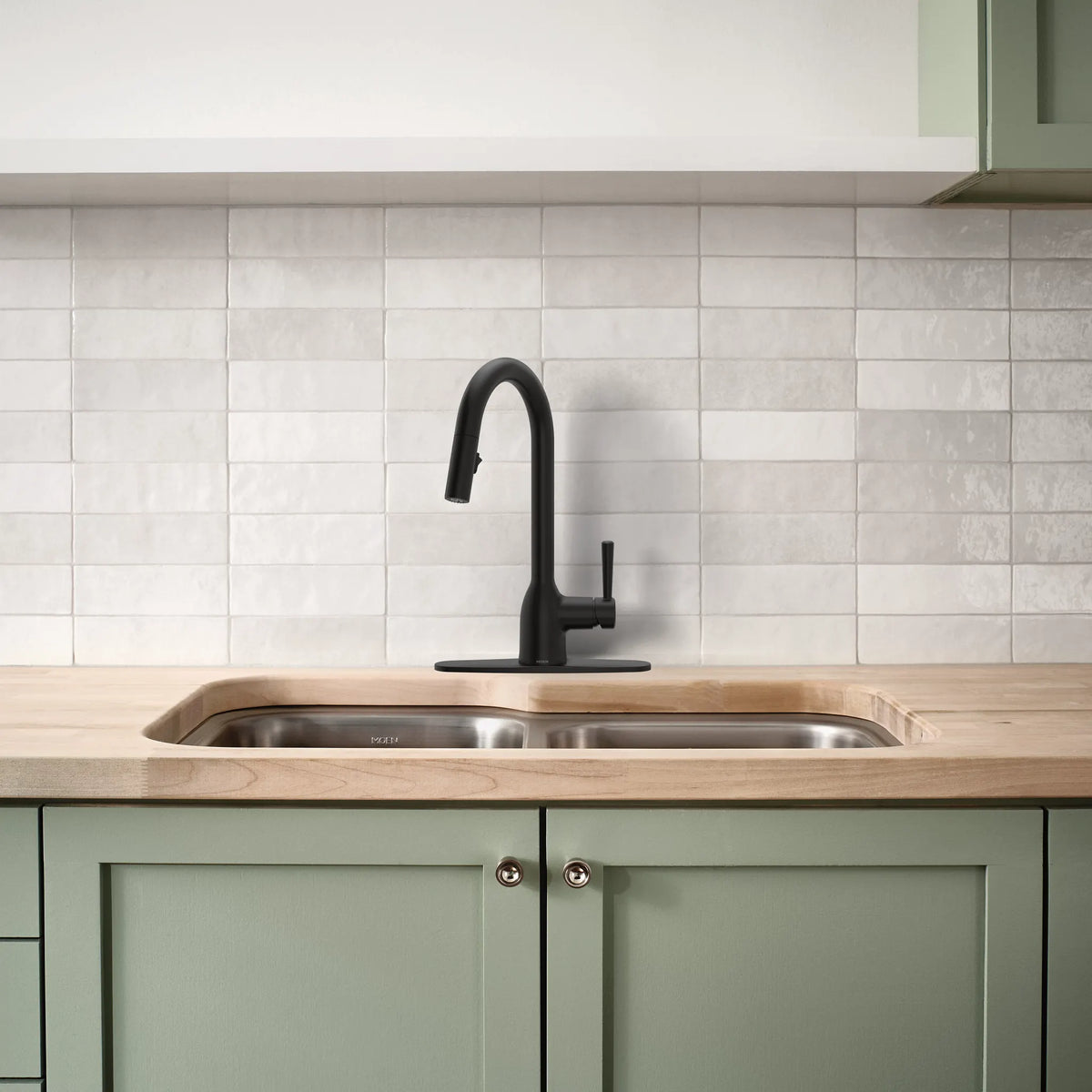 MOEN 7475BL Chateau One-Handle Kitchen Faucet - Matte Black