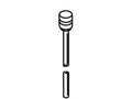 KOHLER Lift Rod Assembly - Polished Chrome with Vibrant Polished Brass Accents, K-74798-CB