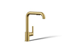 KOHLER K-7505-2MB Purist Pull-Out Kitchen Sink Faucet With Three-Function Sprayhead - Vibrant Brushed Moderne Brass