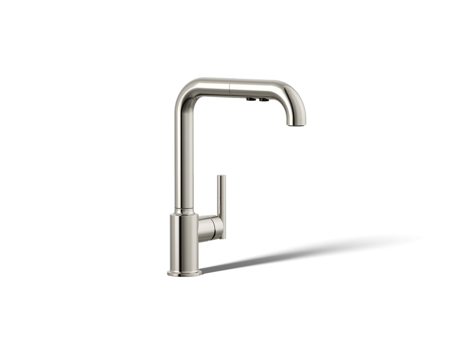 KOHLER K-7505-SN Purist Pull-Out Kitchen Sink Faucet With Three-Function Sprayhead - Vibrant Polished Nickel