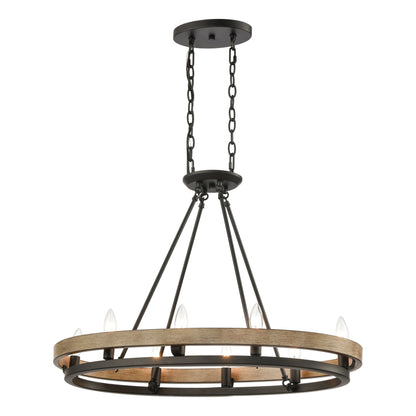 ELK SHOWROOM 75055/8 Ramsey 30'' Wide 8-Light Linear Chandelier - Matte Black